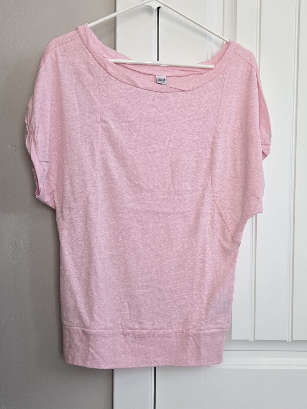 Kavio Light Pink Short Sleeve Boatneck Tee